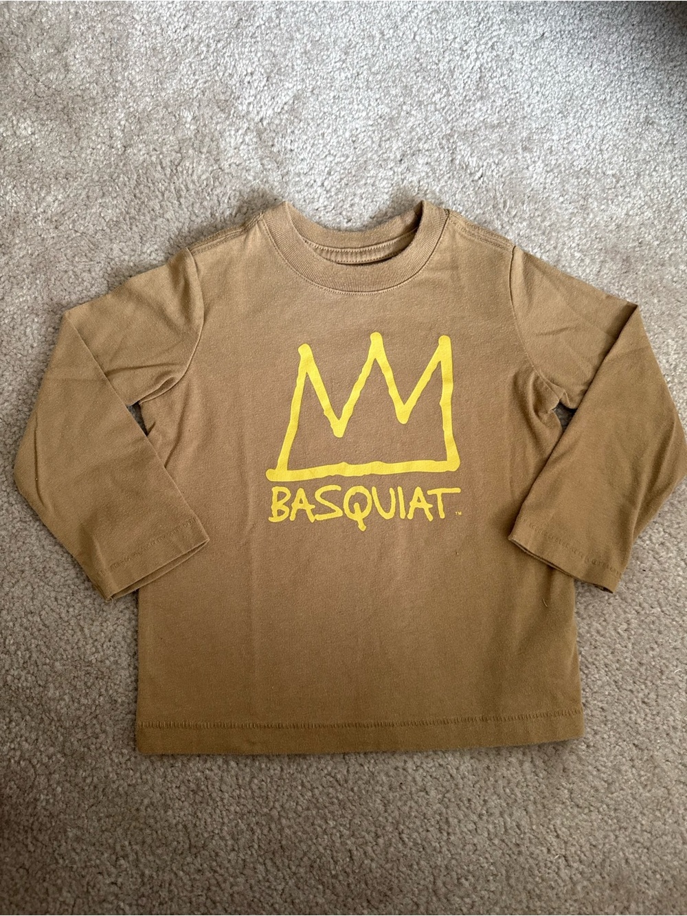 Baby Gap Basquiat Long Sleeve Graphic Tee in Brown & Yellow Like New
